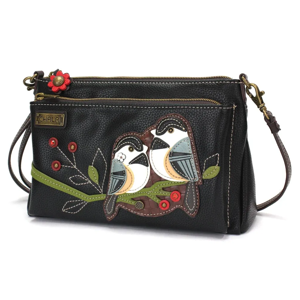 Black Chickadee Deluxe Crossbody 1035