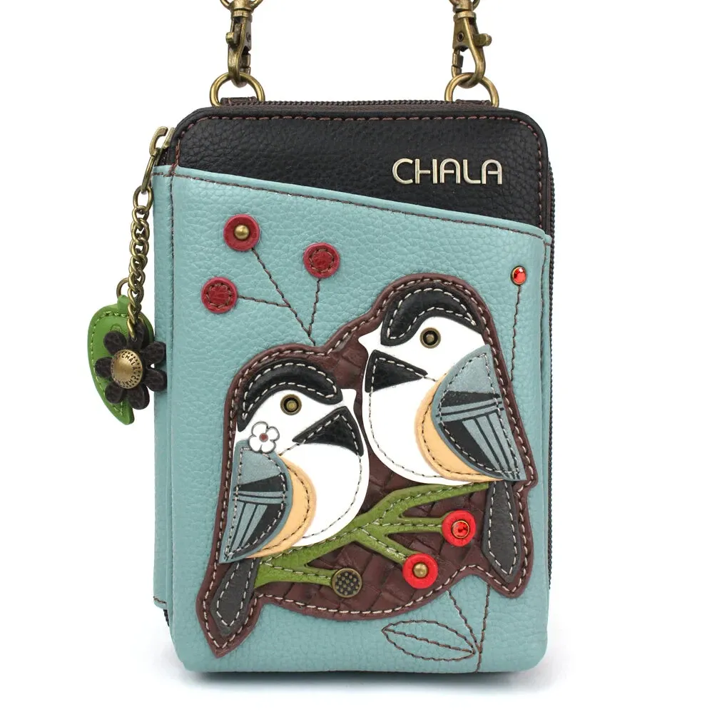 Blue Chickadee Wallet Crossbody 1035