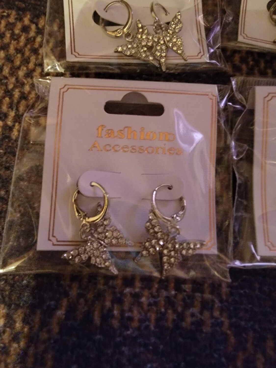 Butterfly earring silver