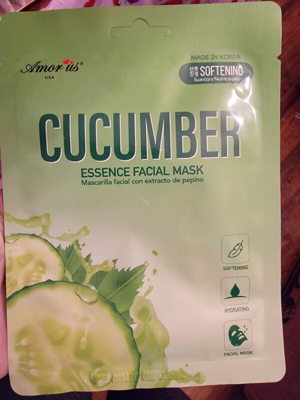 Cucumber face mask