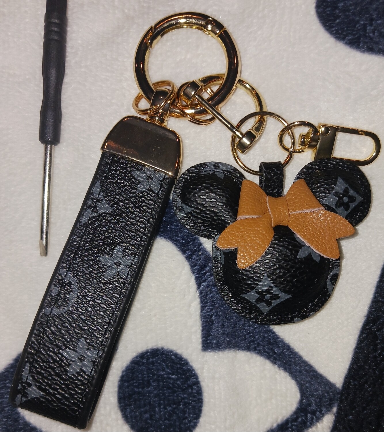 LV Black Keychain