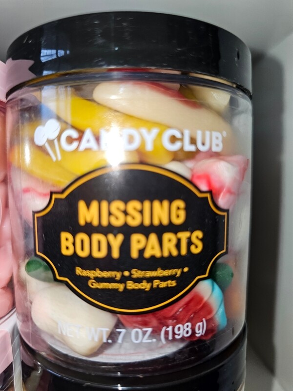 Missing body parts gummy candy