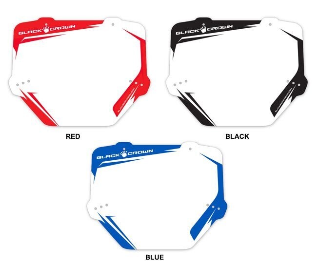 Black Crown Mini Number Pro Plate Red