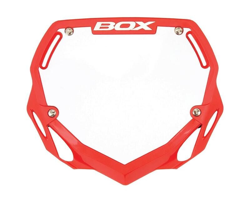 Box Two Number Plate Large Red