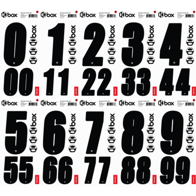 BOX TWO NUMBER STICKER KIT