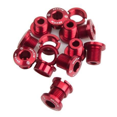 Box Alloy Chainring Bolt Set Red