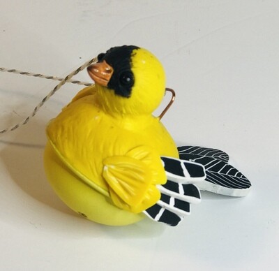 Sculpted Polymer Ornaments - Yellow Finch