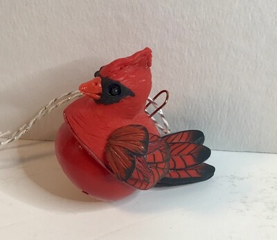 Sculpted Polymer Ornaments - Cardinal