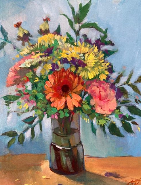 Acrylic Floral Bouquet Workshop- Beginner on