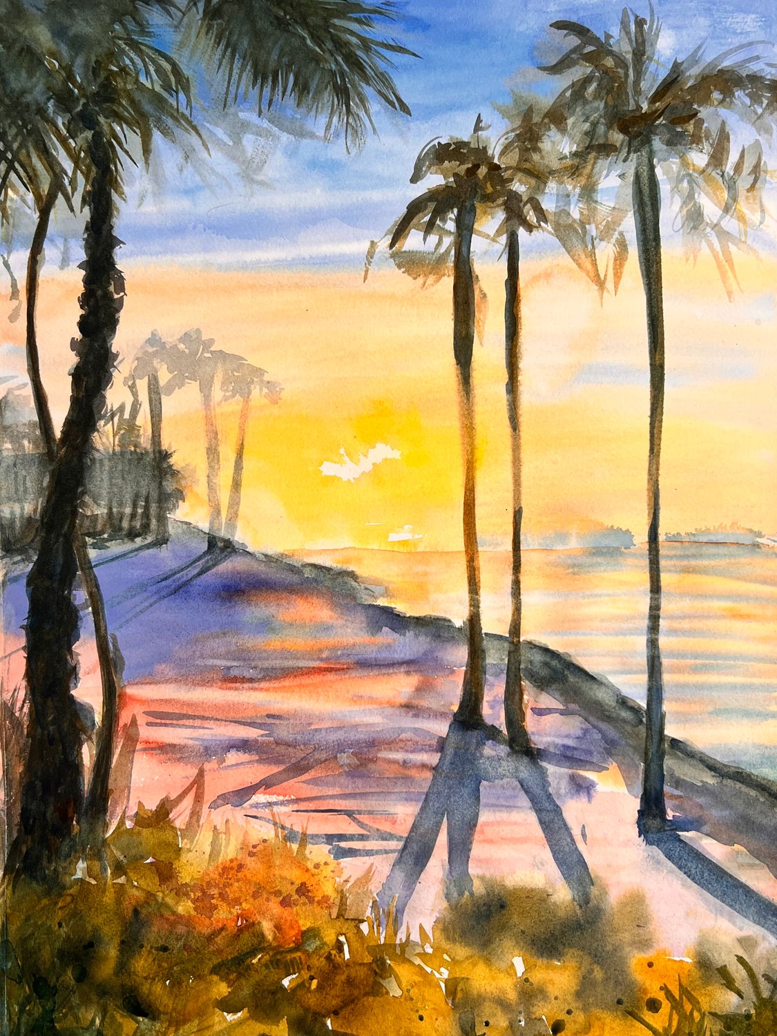Watercolor -Learn to Paint a Beach Scene-Heidi-Lee Peach- Workshop Wednesdays-Daytime