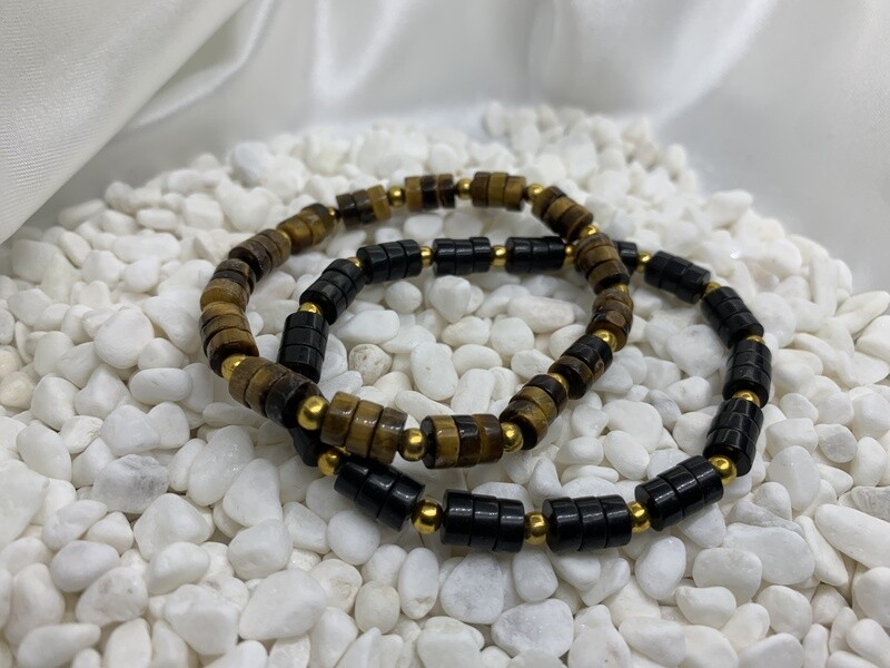 Semi Gemstone Spacer Bracelets