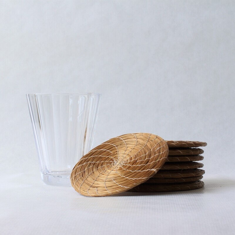 Mangaba glass coasters