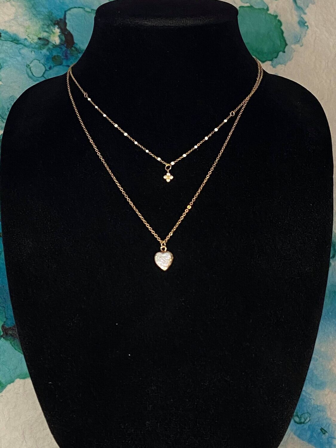 $14.99 pearl heart necklace