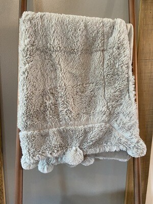Baby pom pom blanket