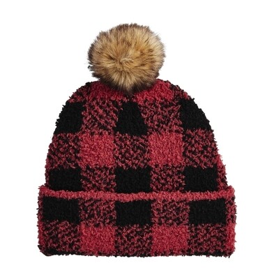 Chenille Beanie with Pom Pom