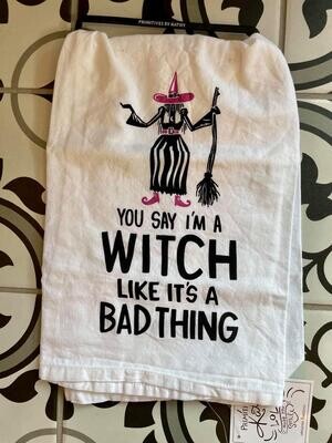 you say im a witch - hand towels