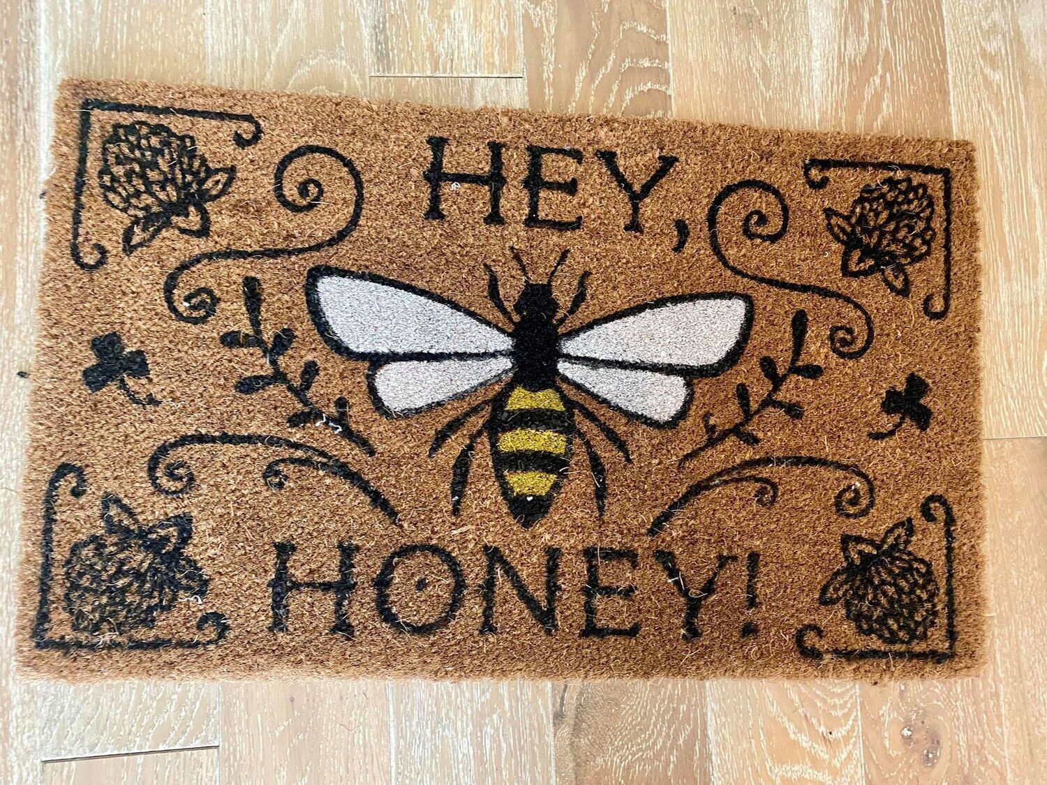 honey bee welcome mat