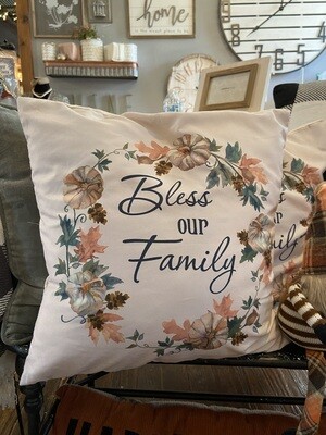 Bless Our Family Pillow