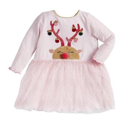 Pink Reindeer Mesh Dress