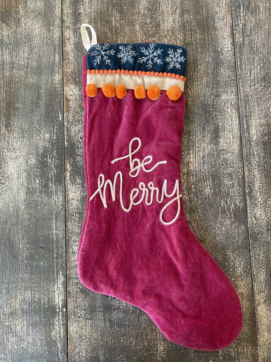 Be Merry colorful stocking