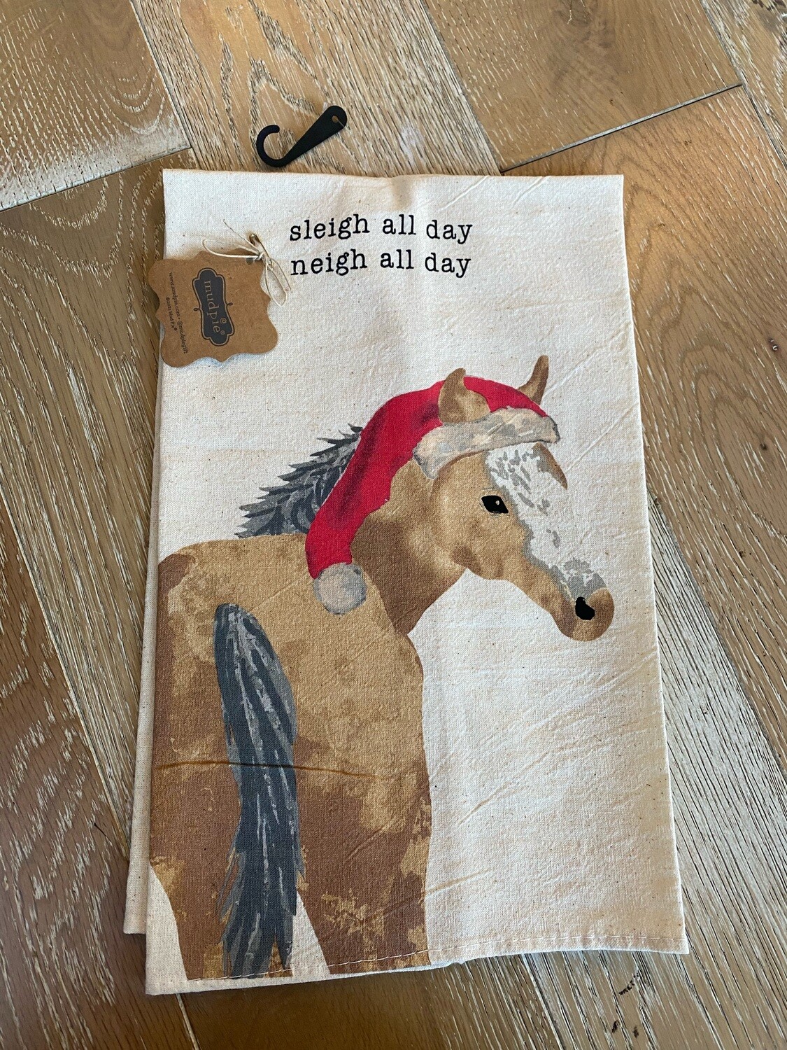 Horse Watercolor Xmas Towel