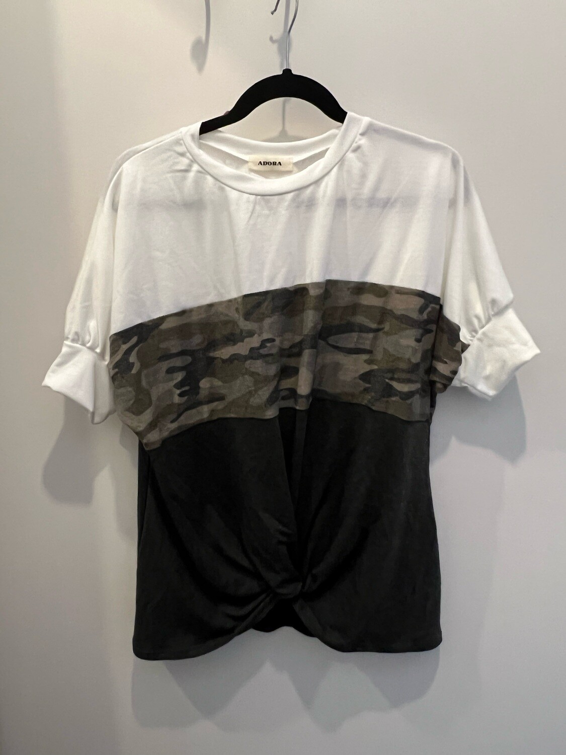 Camouflage Knot Top