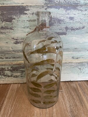 Glass Leaf Vase 