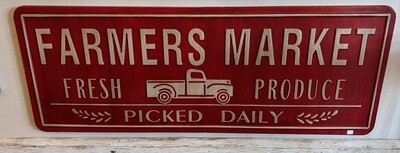 Farmers Market Sign RED