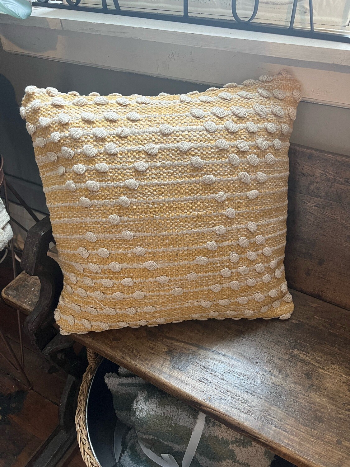 Yellow Dotted Pillow