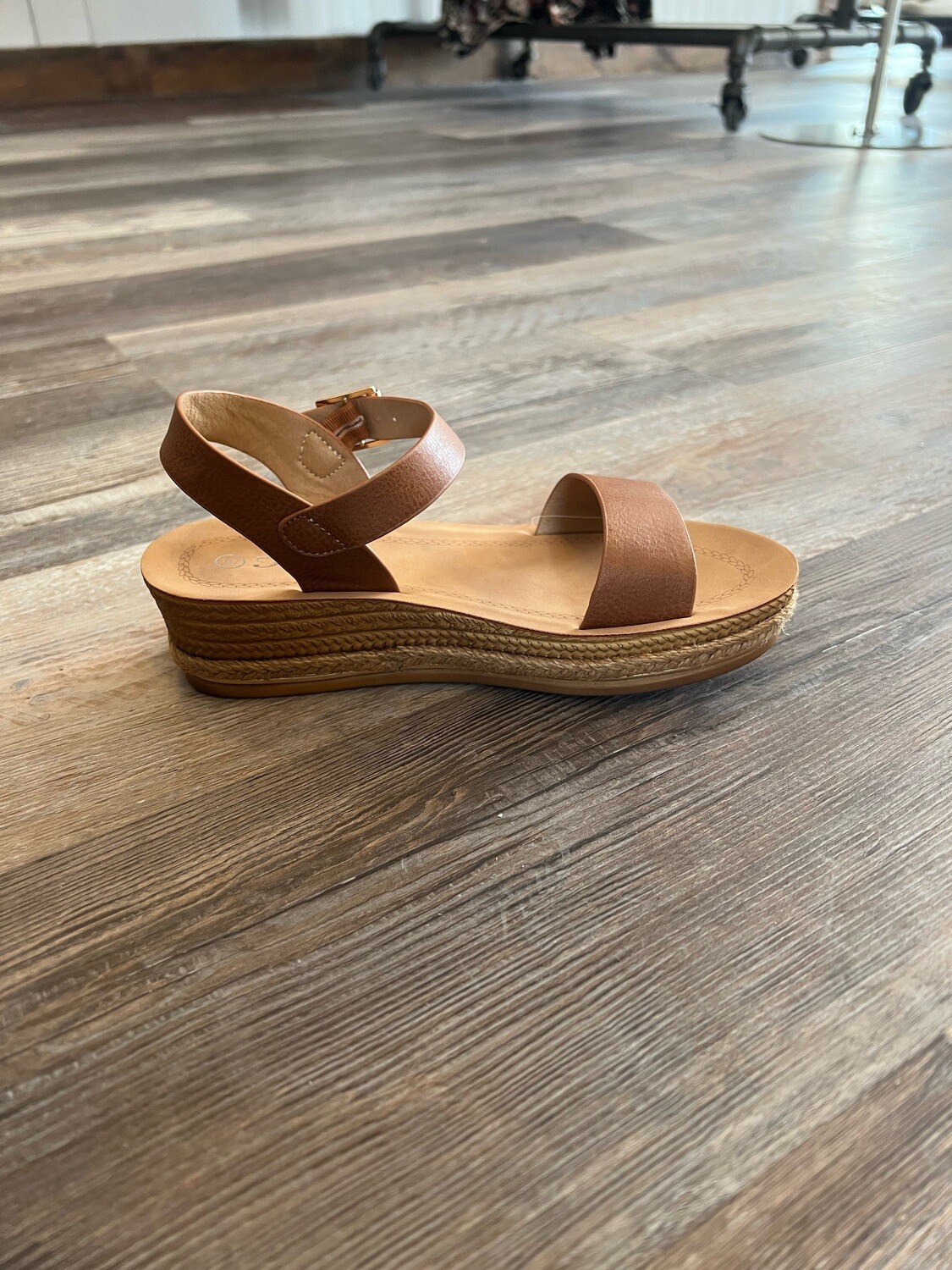 Tan Buckle Sandals