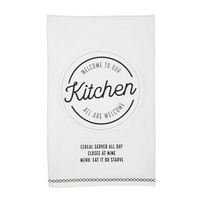 Welcome To Our Kitchen Dishtowel