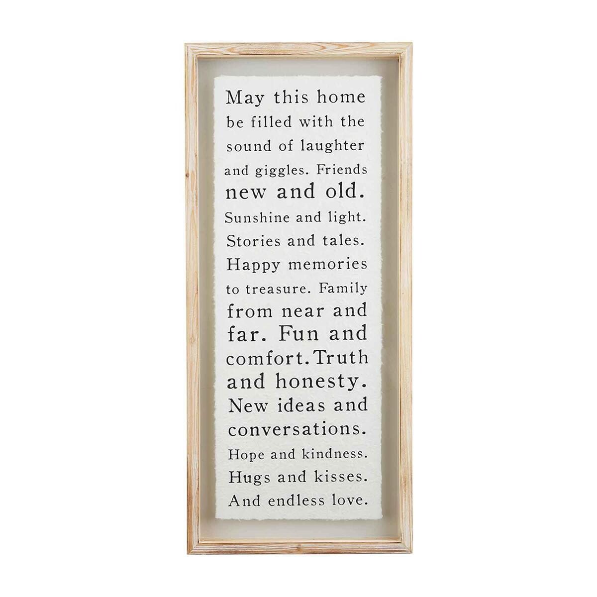 May This Home Glass Plaque