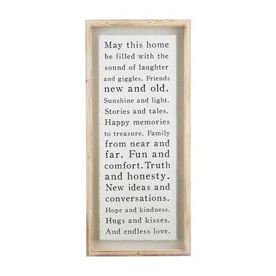 May This Home Glass Plaque