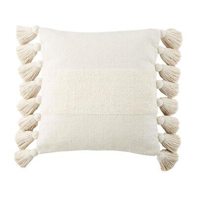 Cream Tassel Pillow