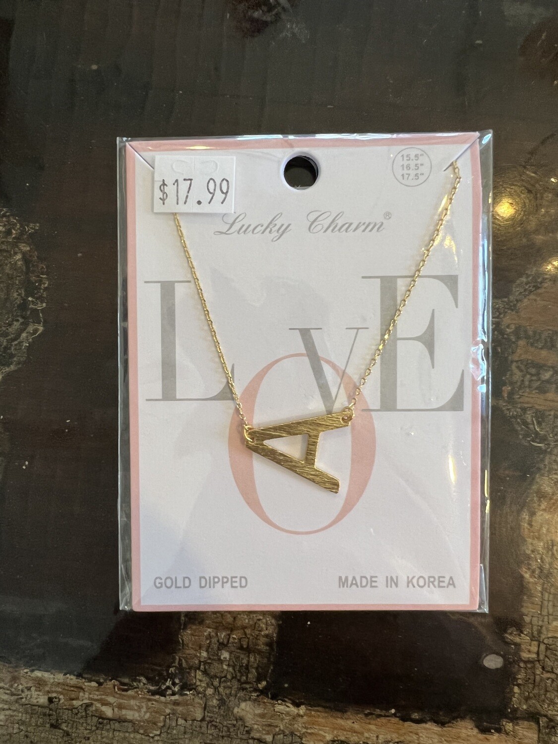 Flat Initial Necklace