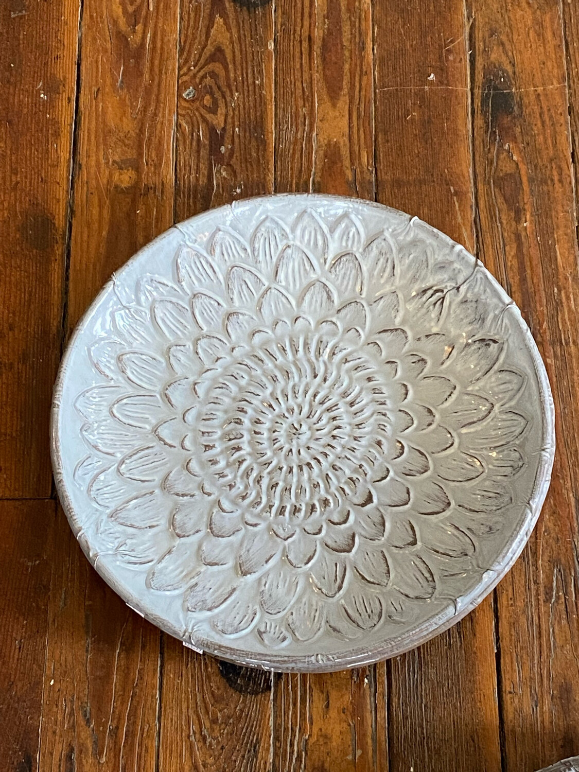 Painted Embossed Flower Wall Decor, Size: Small