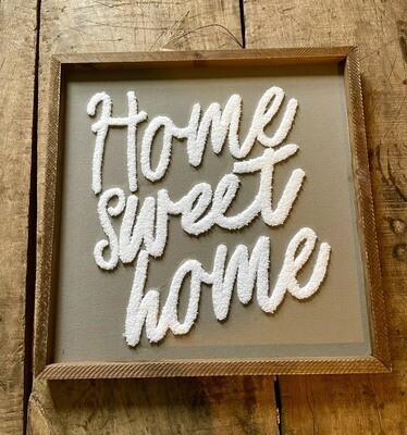 Home Sweet Boucle Plaque