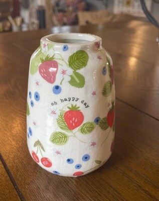 Berries Ceramic Bud Vase