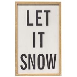 Let It Snow Distressed Frame Wall Sign 