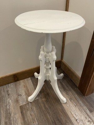 Small Antique White Round Table