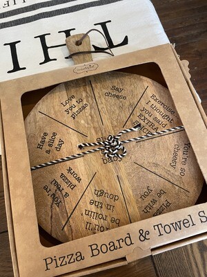 Pizza Board & Towel Set