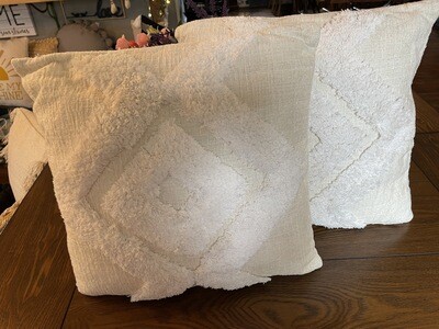 Ivory Diamond Design Pillow