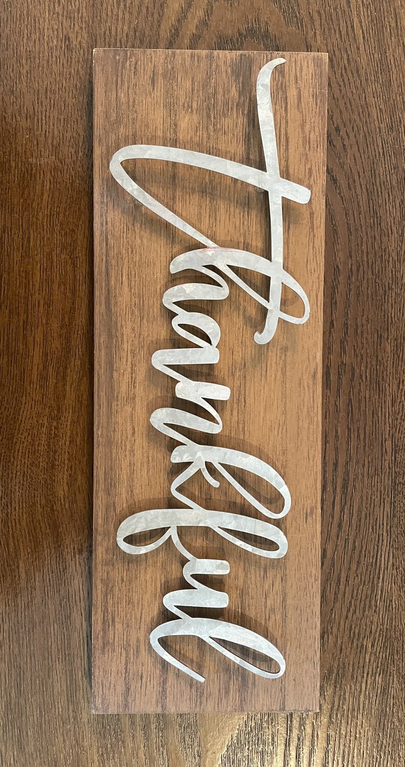 Thankful Wooden Sign