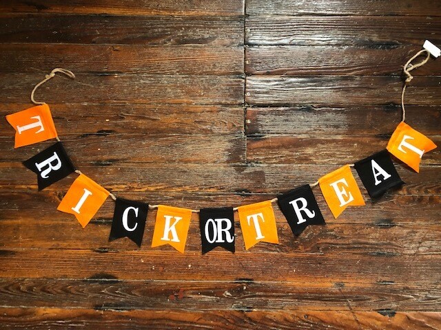 Fabric Trick or Treat Banner