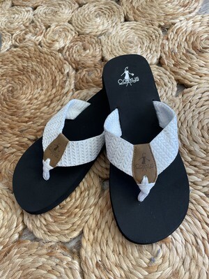 Black and White Lakeside Sandals