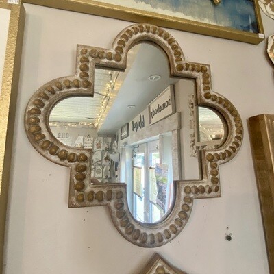 Beaded Framed Mirror