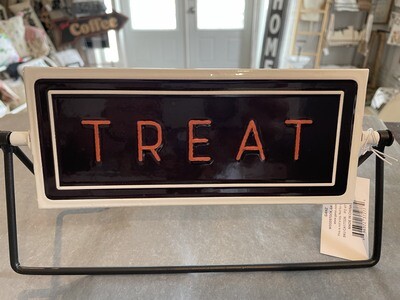 Trick Treat Table Spin Sign