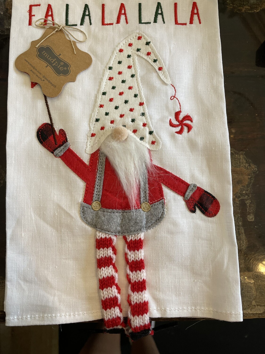 FA LA LA LA LA  Gnome Christmas Towel