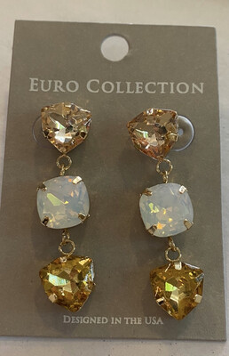Crystal Linear Dangle Earrings