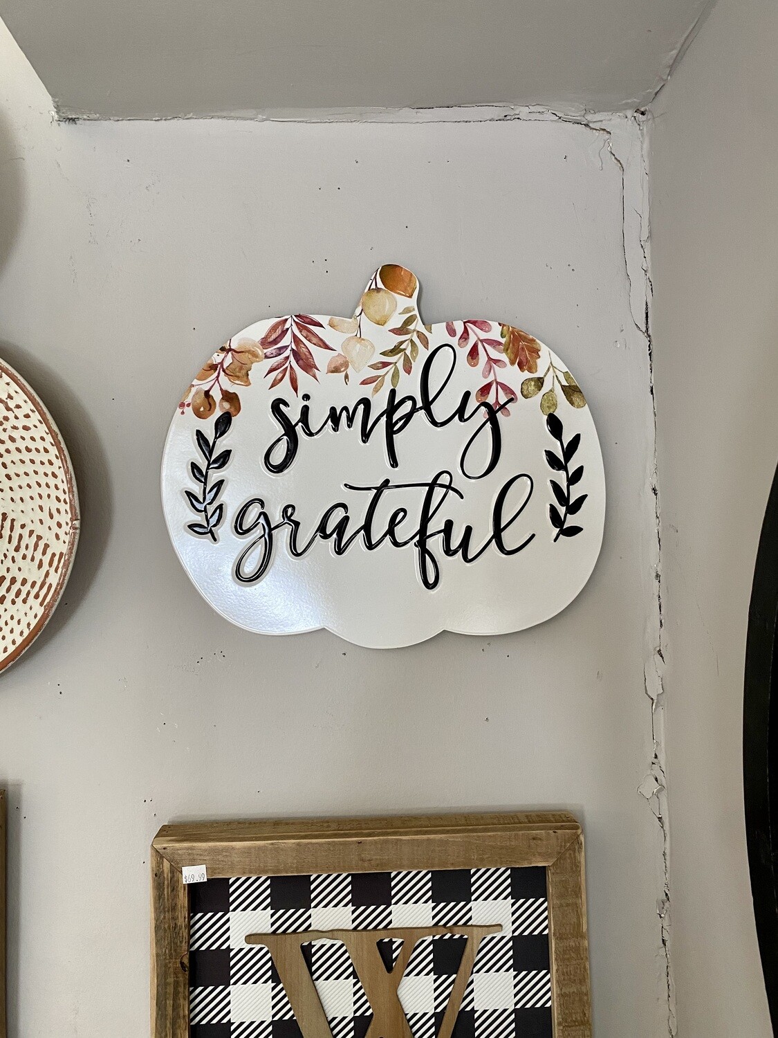 simply grateful sign